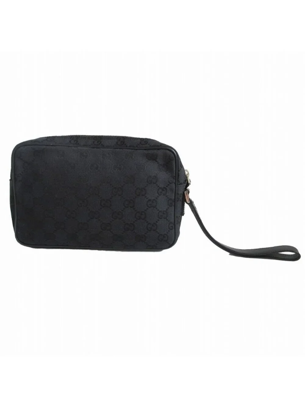 Gucci Second GG Pattern Canvas Clutch Mini Black